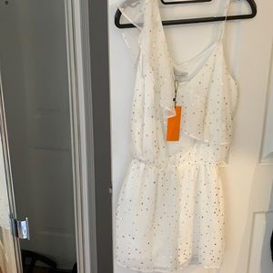 Romper with one side detail with ruffle